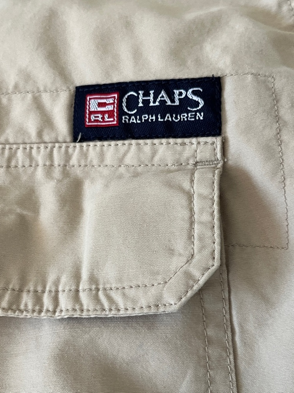 Vintage Chaps Ralph Lauren Convertible Cargo Pants 38 Khaki Zip Off Shorts - Picture 7 of 10